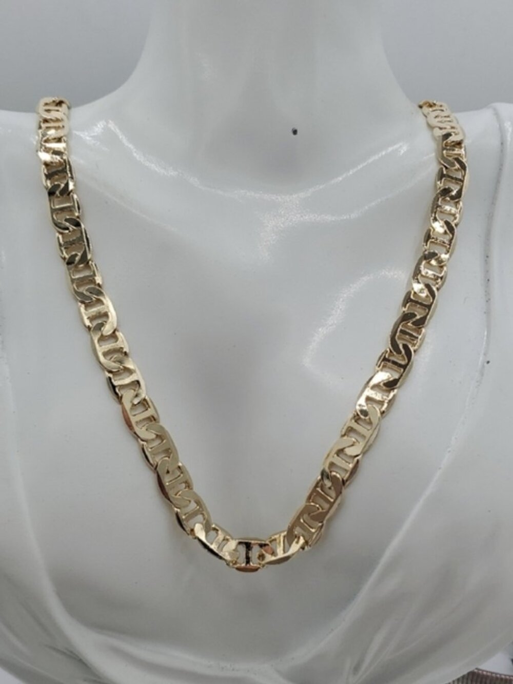 14k gold bonded figaro chain necklace hip hop 24 inch not solid gold